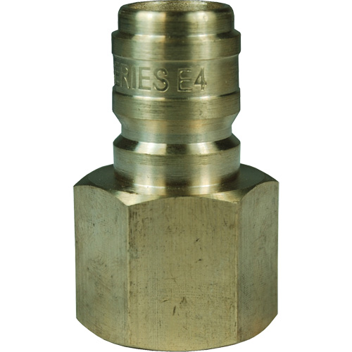 Bouchon d'interconnecteur &agrave; passage direct DQC de s&eacute;rie E, Laiton, 3/4", NPTF femelle, 1700 PSI Pronet Distribution