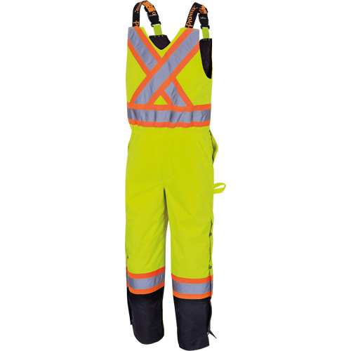 5041BB Pantalon &agrave; bretelles matelass&eacute; imperm&eacute;able, Polyester, Grand, Jaune lime haute visibilit&eacute; Pronet Distribution
