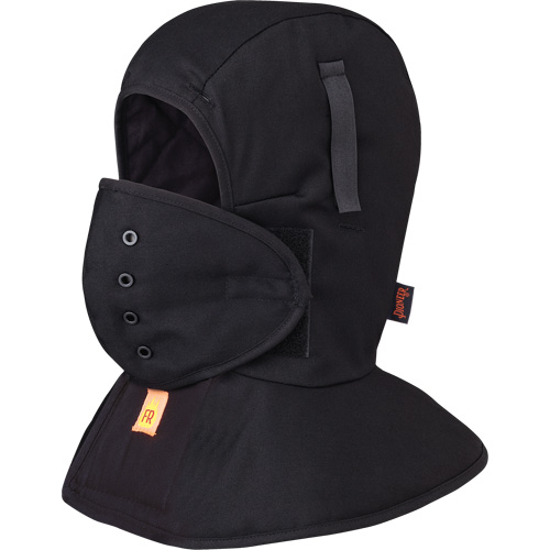565A Doublure matelass&eacute;e FR &agrave; long col pour casque, Noir, Coton Pronet Distribution