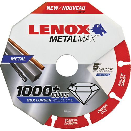 MetalMax Cut-Off Wheel, 5" x 0.05", 7/8" Arbor, Type 1, Diamond, 12200 RPM Pronet Distribution