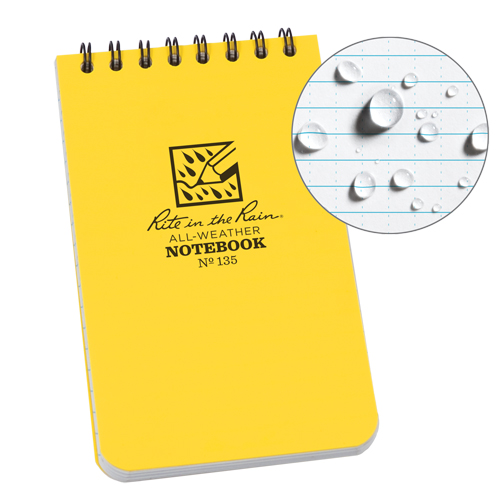 Carnet de notes de poche &agrave; spirale, Couverture souple, Jaune, 100 Pages, 3" , 5"  Pronet Distribution