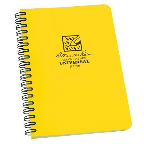 Carnet de notes de poche &agrave; spirale lat&eacute;rale, Couverture souple, Jaune, 64 Pages, 4-5/8" , 7"  Pronet Distribution