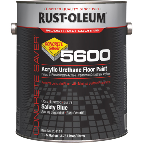 Peinture d'acrylique pour plancher Concrete Saver 5600 System, 1 gal., &agrave; l'eau, Brillant, Bleu Pronet Distribution