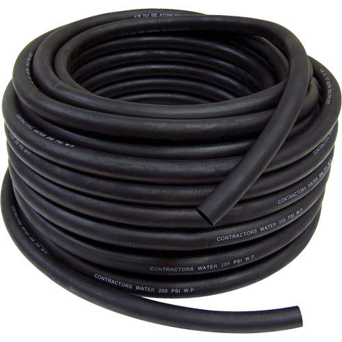 Contractor's Water Discharge Garden Hose, Rubber, 3/4" dia. x 50' Pronet Distribution