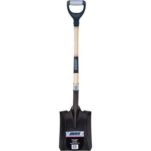 Pelle carr&eacute;e robuste, Bois dur, Lame Acier au carbone, Manche en Prise en D, Longueur 30" Pronet Distribution
