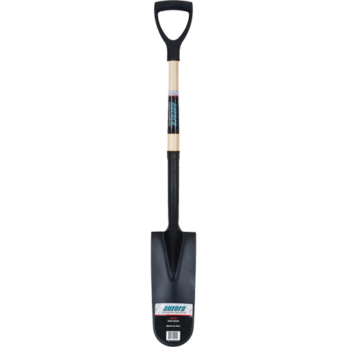 Pelle &agrave; drain robuste, Acier au carbone, Lame 16" x 6", 29" lo, Manche Prise en D Pronet Distribution