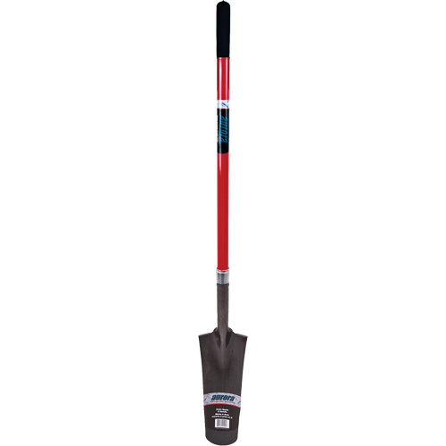 Pelle &agrave; drain robuste, Acier au carbone, Lame 16" x 6", 45" lo, Manche Droit Pronet Distribution
