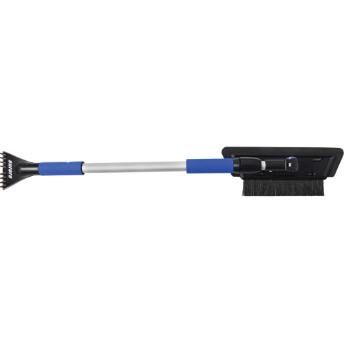 Snow Brush, Telescopic, EVA Foam Blade, 48" Long, Black/Blue Pronet Distribution
