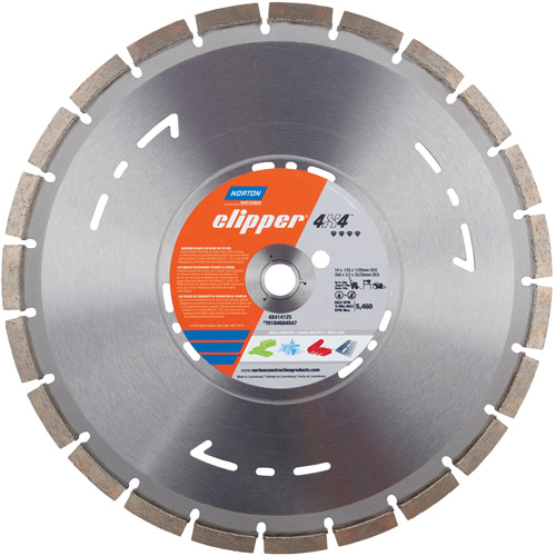 Lame circulaire segment&eacute;e polyvalente pour coupes &agrave; sec &agrave; vitesse &eacute;lev&eacute;e Clipper 4X4 Pronet Distribution