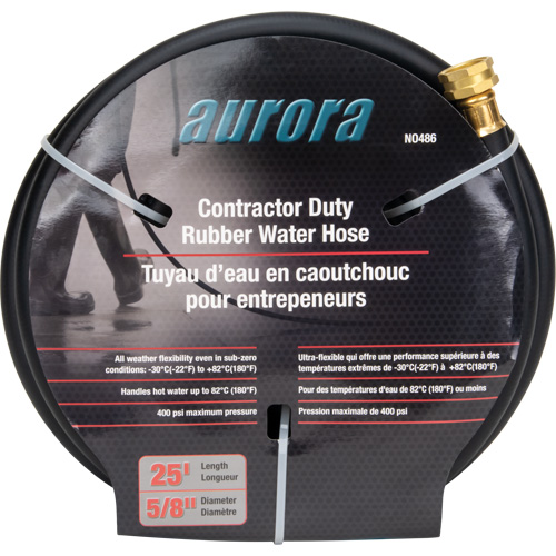 Tuyau en caoutchouc de calibre entrepreneur, Caoutchouc, 5/8" dia x 25' Pronet Distribution