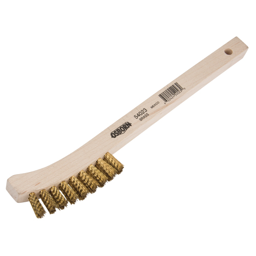 Small Cleaning Scratch Brushes, Brass, 2 x 9 Wire Rows, 8-5/8" Long Pronet Distribution