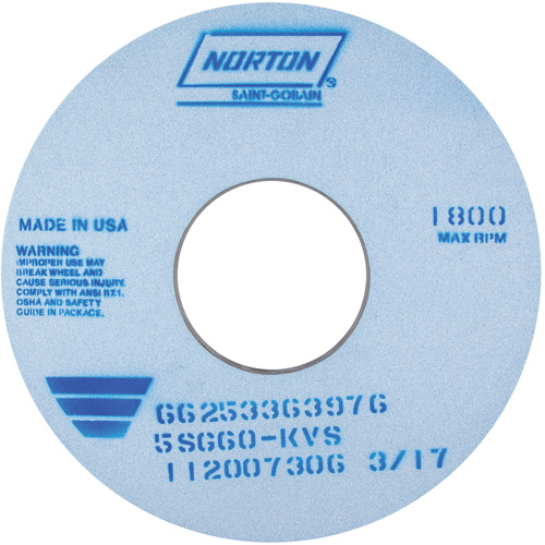 Tool Room Wheel, Type 01, Ceramic Alumina, 14" x 1" Pronet Distribution