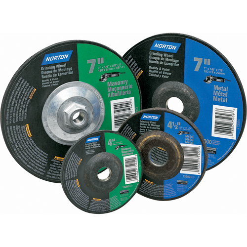 Gemini&reg; Depressed Centre Grinding Wheels, 4" x 1/4", 5/8" Arbor, Aluminum Oxide, Type 27 Pronet Distribution