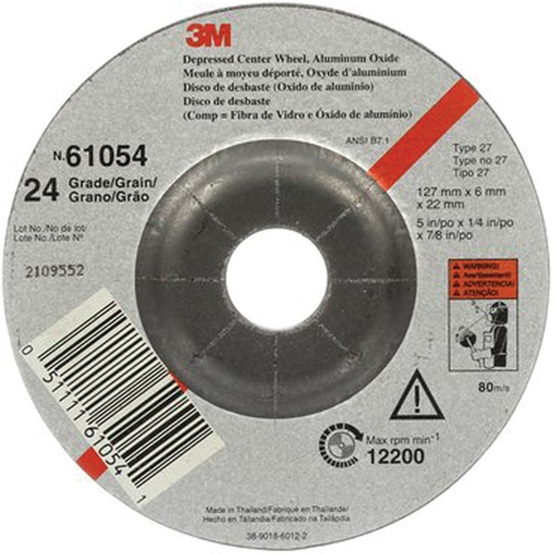 Meule &agrave; moyeu d&eacute;port&eacute;, 5" x 27, Oxyde d'aluminium Pronet Distribution