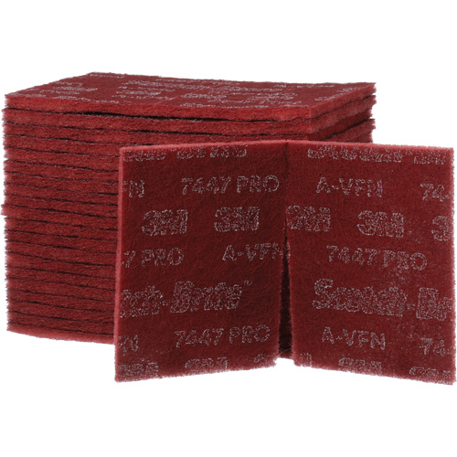 Scotch-Brite 7447 Hand Pads, Aluminum Oxide, 9" x 6", Very Fine Grit Pronet Distribution