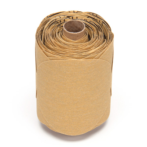 Disque abrasif dor&eacute; en rouleau de papier Stikit, 5" dia., Grain P220, Oxyde d'aluminium Pronet Distribution