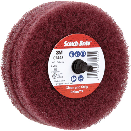 Scotch-Brite Roloc Plus General Purpose Scuffing Wheel, 4" Dia. Pronet Distribution