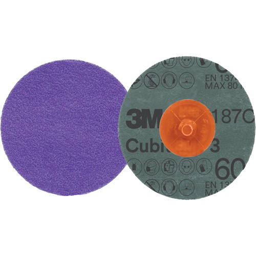 Cubitron 3 Roloc Fibre Disc, 2" Dia., 60+ Grit, Ceramic Pronet Distribution