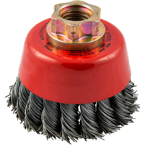 Brosse-boisseau &agrave; fils nou&eacute;s, 2-3/4" dia. x 5/8"-11 arbre Pronet Distribution