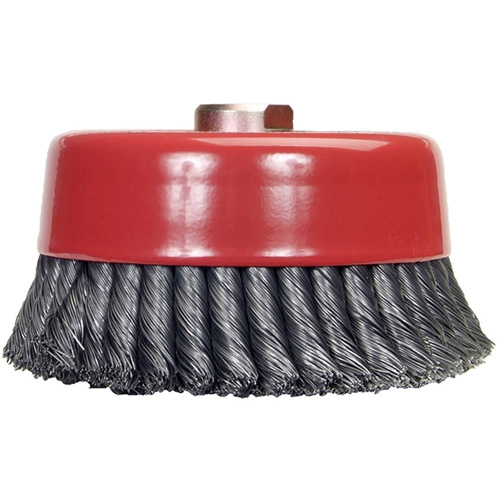 Brosse-boisseau &agrave; fils nou&eacute;s, 6" dia. x 5/8"-11 arbre Pronet Distribution