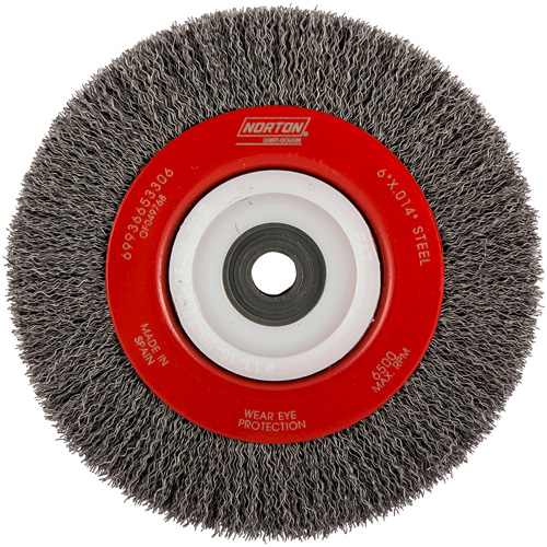 Roue d'&eacute;tabli sertie, 6" dia., Fils 0,014", Arbre 1/2"-2 Pronet Distribution