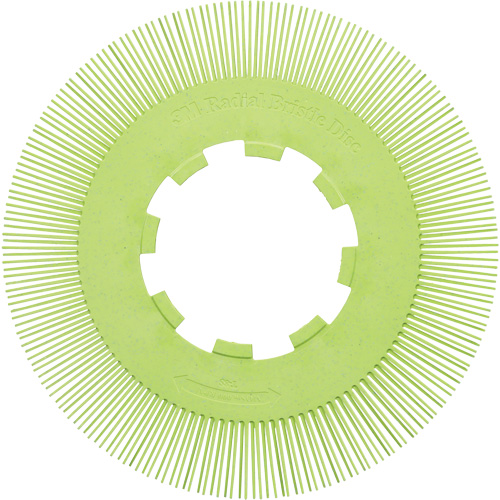 Brosse radiale en soies de pr&eacute;cision type S PN-RB sans adaptateur Scotch-Brite, C&eacute;ramique, Grain 50+, 8" dia. Pronet Distribution