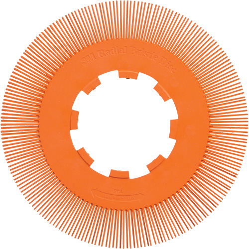 Brosse radiale en soies de pr&eacute;cision type S PN-RB sans adaptateur Scotch-Brite , C&eacute;ramique, Grain 80+, 8" dia. Pronet Distribution