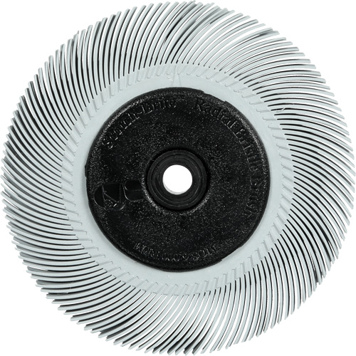 Brosse radiale en soies de pr&eacute;cision type C PN-RB avec rainure de clavette Scotch-Brite , C&eacute;ramique, Grain 120+, 6" dia. Pronet Distribution