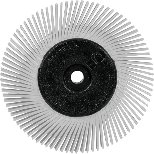 Brosse radiale en soies de pr&eacute;cision type A PN-RB avec adaptateur Scotch-Brite , C&eacute;ramique, Grain 120+, 6" dia. Pronet Distribution
