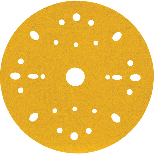 Disque abrasif dor&eacute; Hookit, dia 6", Grain 120, Oxyde d'aluminium, Poids C Pronet Distribution