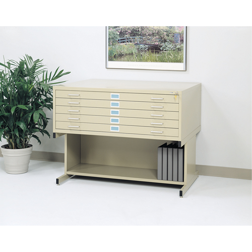 Steel Plan Files, 5 Drawers, 46-3/8" W x 35-3/8" D x 16-1/2" H Pronet Distribution
