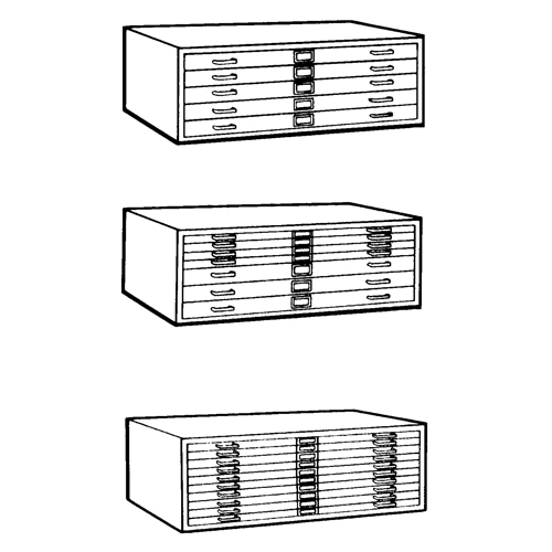 Classeurs en acier pour plans, 5 Tiroirs, 40-3/8" la x 29-3/8" p x 16-1/2" h Pronet Distribution