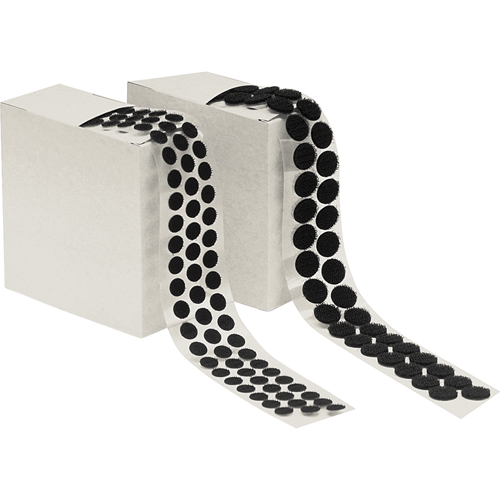 Attache en rondelle, Crochet, 1/2" dia., Adh&eacute;sif, Noir Pronet Distribution
