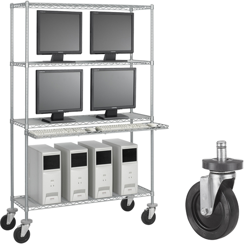 Trousse de roulettes de 5" en caoutchouc Pronet Distribution