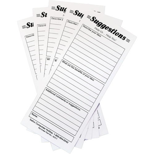 Boîtes &agrave; suggestions - Cartes de suggestions, 25 cartes/pqt Pronet Distribution