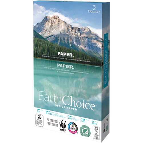 Papier pour le bureau EarthChoice, FSC, 8-1/2" x 14", 20 lb, Blanc Pronet Distribution