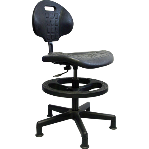 Si&egrave;ges ergonomiques robustes, Polyur&eacute;thane, Noir, Capacit&eacute; 250 lb Pronet Distribution