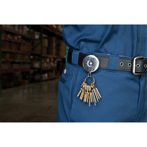 D&eacute;rouleurs autor&eacute;tractables originaux #485-HDK, Chrome, C&acirc;ble 48", Fixation Agrafe de ceinture Pronet Distribution