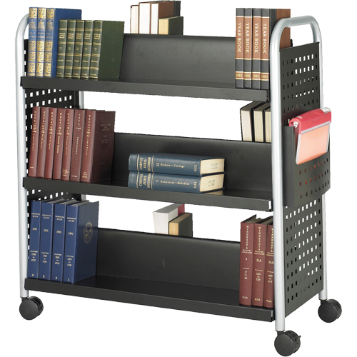 Chariots pour livres Scoot, 200 lb Capacit&eacute;, Noir, 17-3/4" p x 41-1/4" la x 41-1/4" h, Acier Pronet Distribution