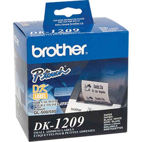 DK Series Address Labels, 1-1/8" W x 2-1/2" L, White Pronet Distribution