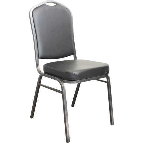 Stacking Chairs, Vinyl, 37" High, 275 lbs. Capacity, Black Pronet Distribution