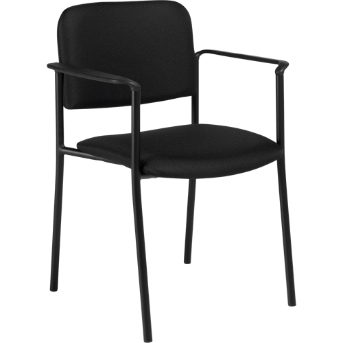 Chaises empilables, Tissu, Hauteur 32", Capacit&eacute; 300 lb, Noir Pronet Distribution