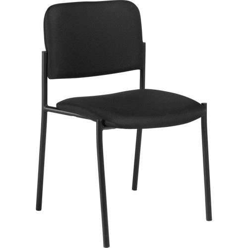 Chaises sans accoudoirs empilables, Tissu, Hauteur 32", Capacit&eacute; 300 lb, Noir Pronet Distribution