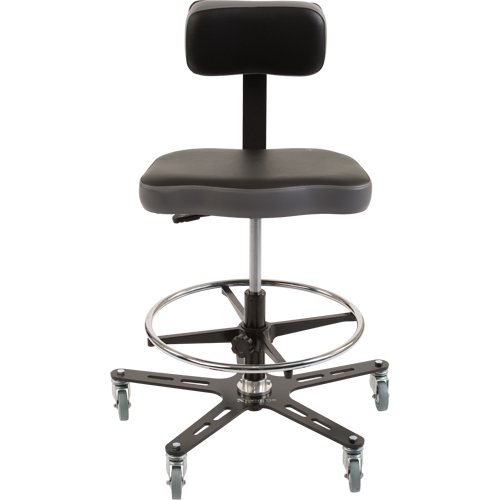 Chaise ergonomique industrielle TF160, Mobile, Ajustable Hauteur, Capacit&eacute; 300 lb Pronet Distribution