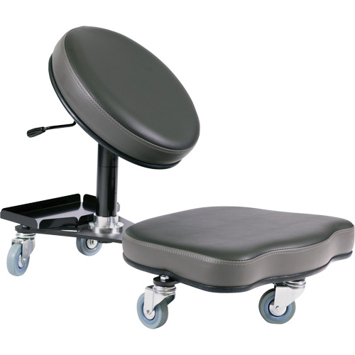 Chaise ergonomique Flex, Vinyle, Noir/gris Pronet Distribution