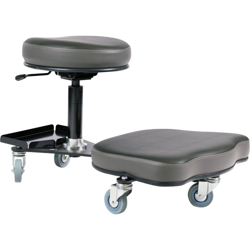 Chaise ergonomique Flex, Vinyle, Noir/gris Pronet Distribution