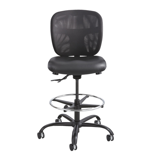 Tabouret robuste Vue, Vinyle, Noir, Capacit&eacute; 350 lb Pronet Distribution