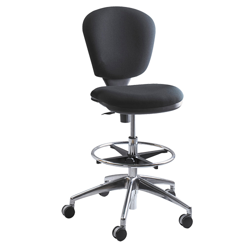 Chaise &agrave; hauteur ajustable Metro, Tissu, Noir, Capacit&eacute; 250 lb Pronet Distribution