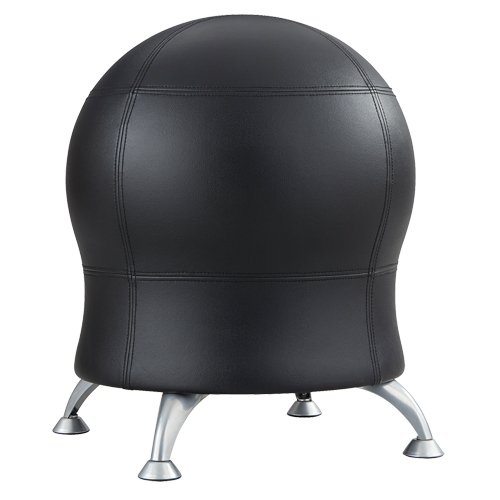 Chaise sph&eacute;rique Zenergy, Vinyle, Noir, Capacit&eacute; 250 lb Pronet Distribution