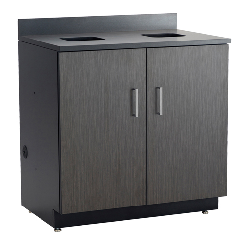 Armoire modulaire de base, M&eacute;lamine, 39" h x 36" la x 25" P, Nuit d'Asie/noir Pronet Distribution